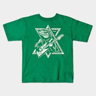 Lizard Wizard Guitar Fan Art Kids T-Shirt